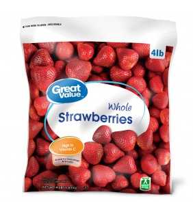 Great Value Frozen Whole Strawberries, 64 oz