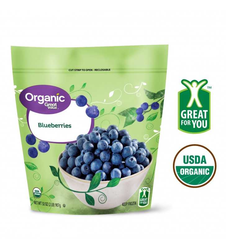Great Value Organic Frozen Blueberries, 32 oz