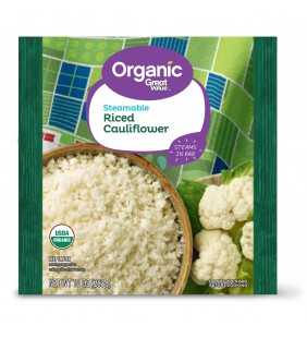 Great Value Organic Steamable Riced Cauliflower, 10 oz