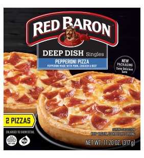 RED BARON Pizza, Deep Dish Singles Pepperoni, 2 count, 11.20 oz