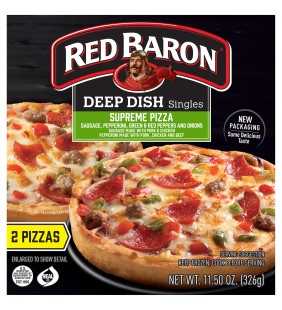 RED BARON Pizza, Deep Dish Singles Supreme, 2 count, 11.50 oz