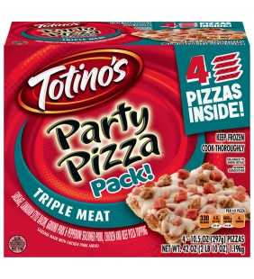 Totino's Triple Meat Party Pizza Box 4 - 10.5 oz Pizzas