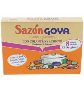 (8 pack) Goya Coriander & Annatto Seasoning - Sazon Culantro y Achiote