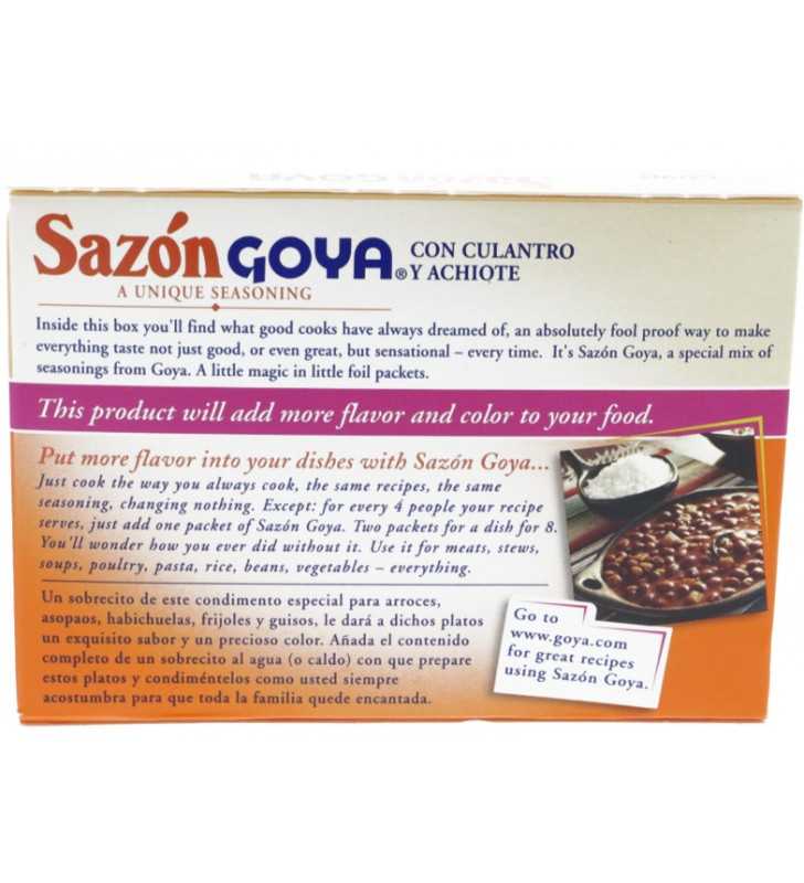 8 Pack Goya Coriander And Annatto Seasoning Sazon Culantro Y Achiote