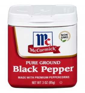 McCormick Classic Ground Black Pepper, Large Size, 3 oz