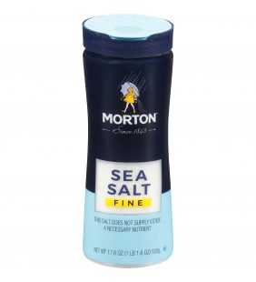 Morton Fine Sea Salt – Fast Dissolving for Marinades, Soups and Dressings, 17.6 OZ Canister