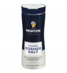Morton Coarse Kosher Salt – For Everyday Cooking, Grilling, Brining, and as a Margarita Salt Rimmer, 16 OZ Canister