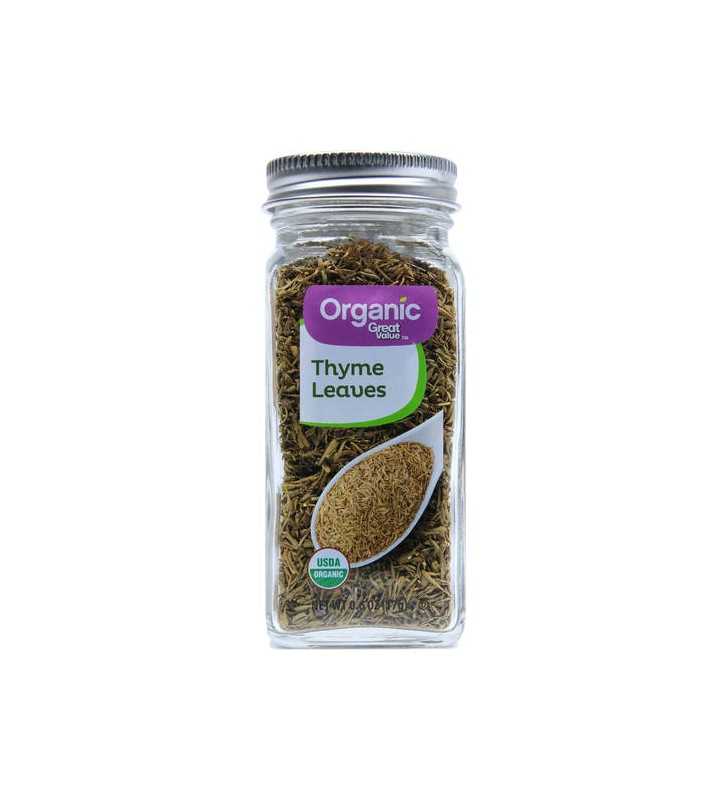 Great Value Organic Thyme Leaves, 0.6 oz