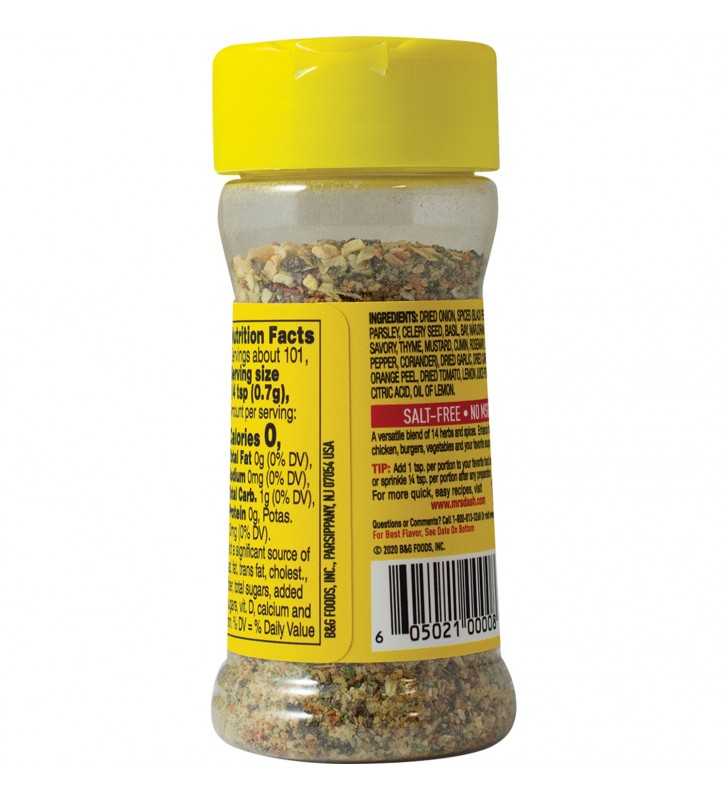 Dash Seasoning Blend, Salt-Free, Original - 2.5 oz