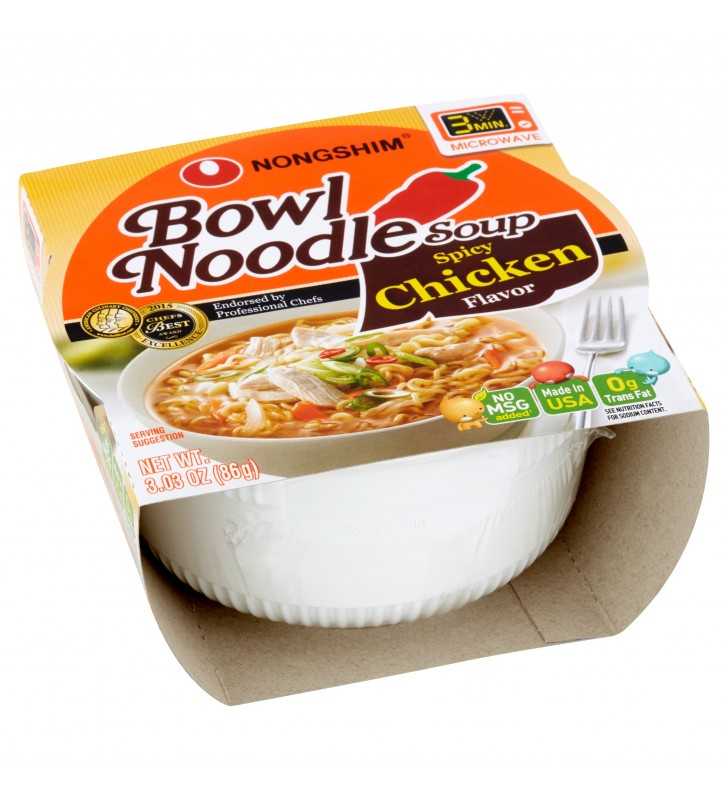 Nong Shim Soup Bowl Noodle Spicy Chicken Flavor, 3.03 Oz