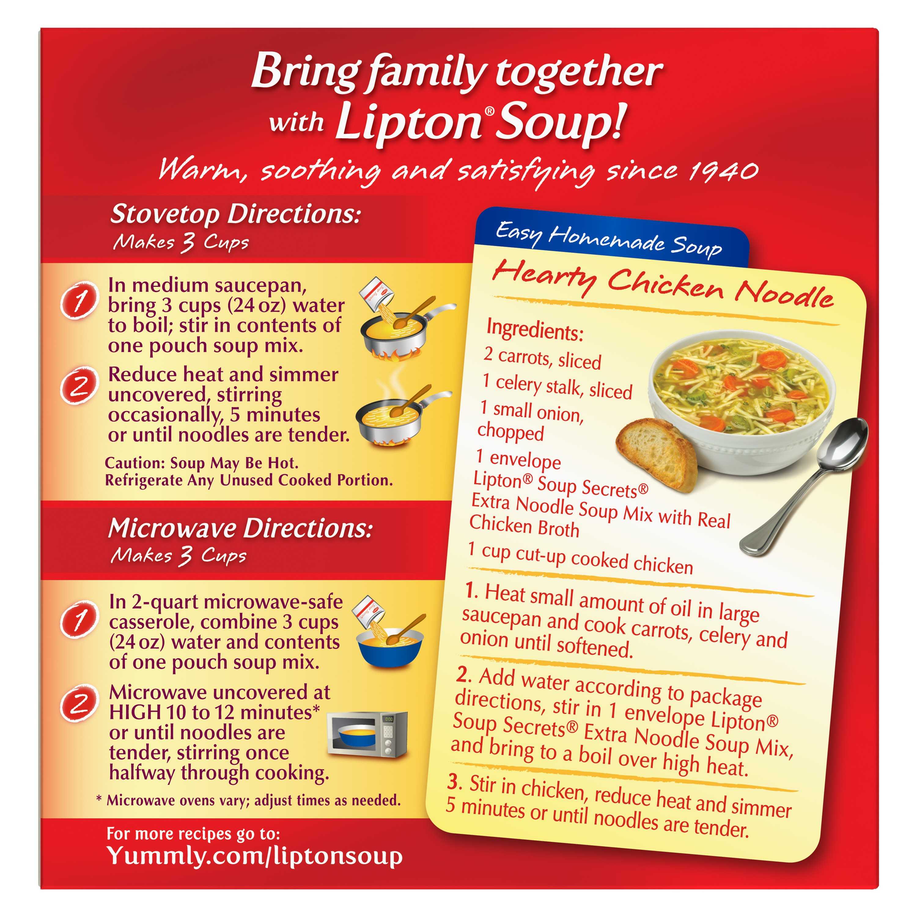 Lipton Soup Secrets Instant Soup Mix Extra Noodle, 2 ct / 4.9 oz - Kroger