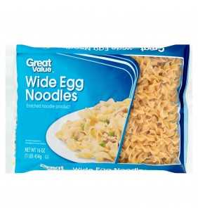 Great Value Wide Egg Noodles, 16 oz