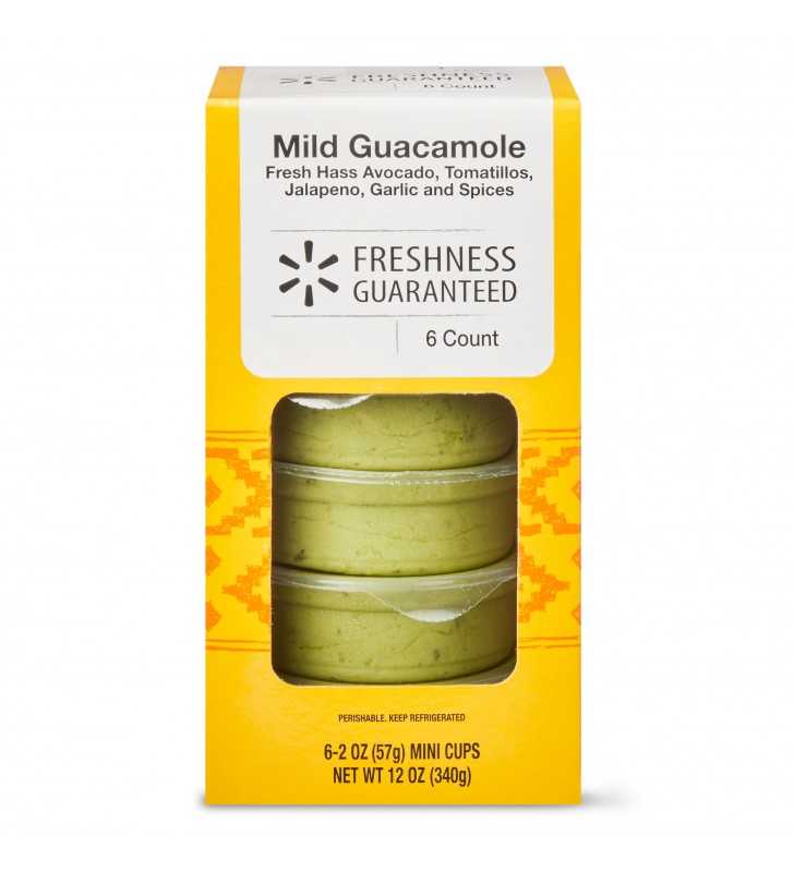 Freshness Guaranteed Mild Guacamole Mini Cups, 12 oz, 6 Count