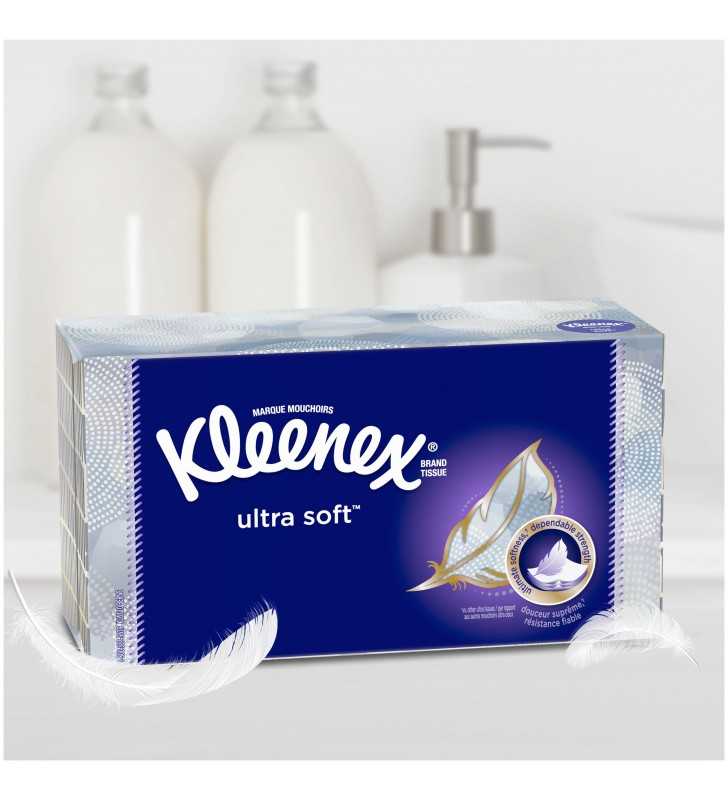 Kleenex Ultra Soft Facial Tissues, 3 Rectangular Boxes, 110 Tissues per Box (330 Tissues Total)