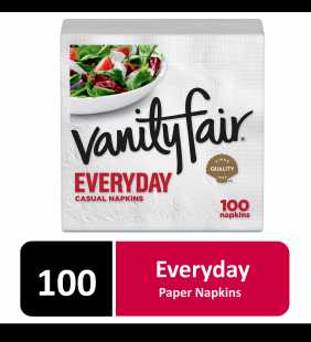 Vanity Fair Everyday Premium Napkins, 100 Count