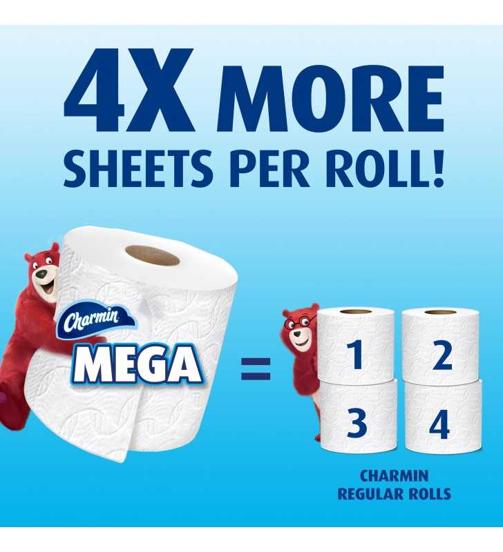 Charmin Ultra Strong Toilet Paper, 12 Mega Rolls, 3432 Sheets