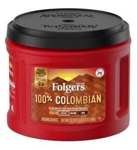 Folgers 100% Colombian, Medium Roast Ground Coffee, 24.2-Ounce