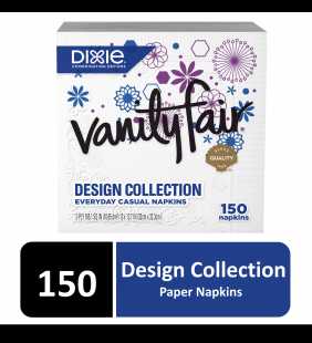 Vanity Fair Everyday Design Paper Napkin, Print, 150 count