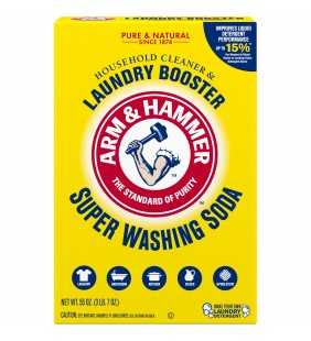 Arm & Hammer Super Washing Soda Detergent Booster & Household Cleaner, 55oz.