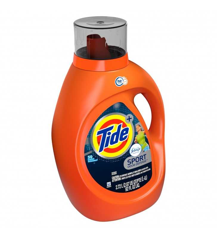 Tide Febreze Sport HE, 59 Loads Liquid Laundry Detergent, 92 fl oz