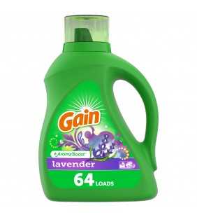 Gain Lavender HE, Liquid Laundry Detergent, 100 fl oz 64 Loads