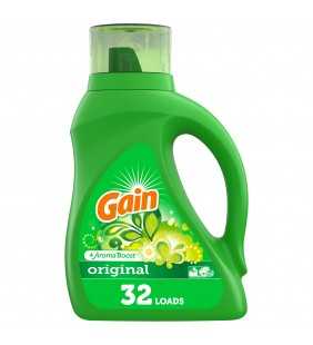 Gain Original He, 32 Loads Liquid Laundry Detergent, 50 fl oz