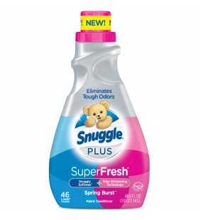 Snuggle Plus Super Fresh Spring Burst, 46 Loads Liquid Fabric Softener 48.6 fl oz
