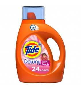 Tide Downy April Fresh, 24 Loads Liquid Laundry Detergent, 37 fl oz