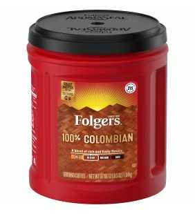 Folgers 100% Colombian Ground Coffee, 37-Ounce