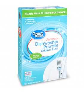 Great Value Automatic Dishwasher Powder, Original Scent, 75 oz