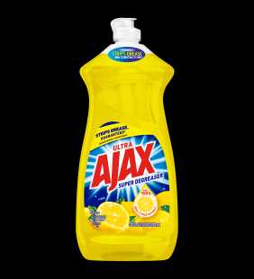 Ajax Ultra Super Degreaser Liquid Dish Soap, Lemon - 28 fl oz