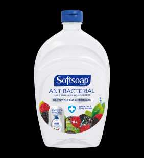Softsoap Antibacterial Liquid Hand Soap Refill, White Tea and Berry Fusion, 50 oz