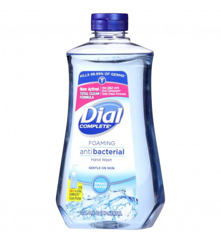 Dial Complete Antibacterial Foaming Hand Wash Refill, Spring Water, 32 Ounce