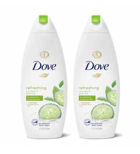 Dove Refreshing Body Wash Cucumber and Green Tea 22 oz 2 Count