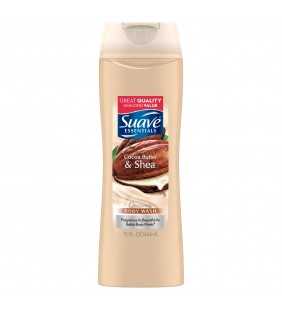 Suave Essentials Creamy Cocoa Butter and Shea Body Wash, 15 oz