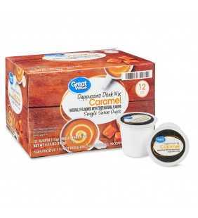Great Value Caramel Cappuccino Mix Coffee Pods, 12 Count