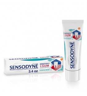Sensodyne Sensitivity and Gum Toothpaste With Fluoride Clean and Fresh 3.4 Oz