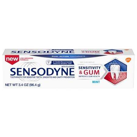 Sensodyne Sensitivity and Gum Gingivitis and Sensitive Teeth Toothpaste Mint 3.4 Oz