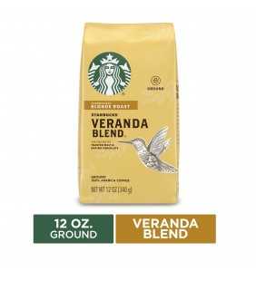 Starbucks Blonde Roast Ground Coffee â Veranda Blend â 100% Arabica â 1 bag (12 oz.)
