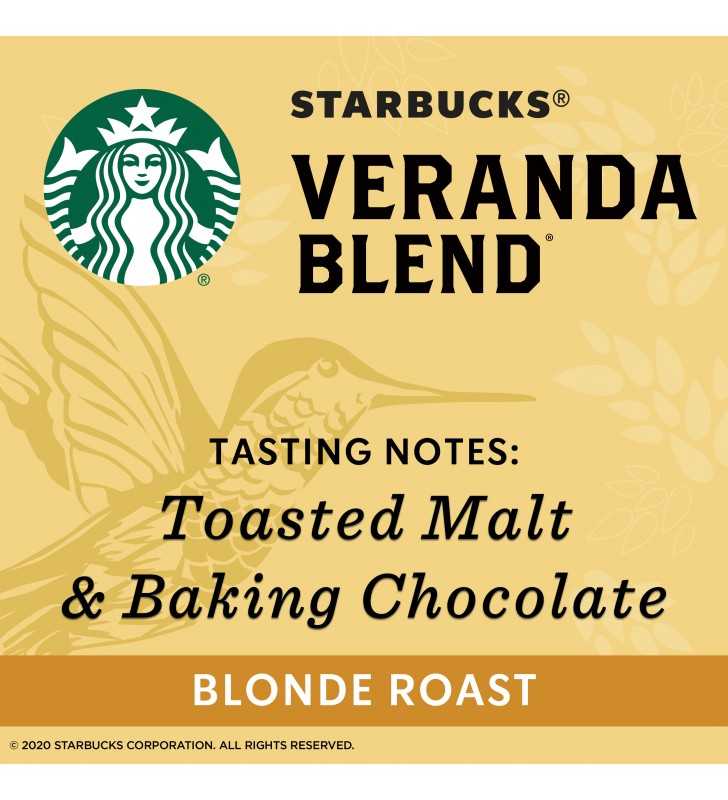 Starbucks Blonde Roast K Cup Coffee Pods — Veranda Blend For Keurig