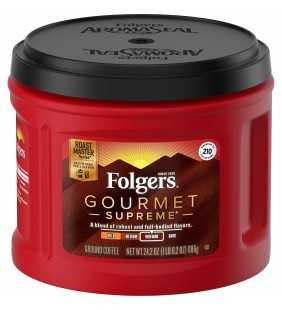 Folgers Gourmet Supreme Ground Coffee, Dark Roast, 24.2-Ounce