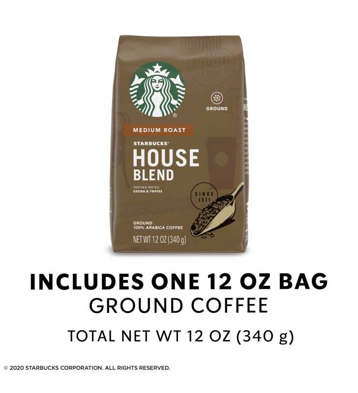 Starbucks Medium Roast Ground Coffee House Blend 100 Arabica 1 Bag 12 Oz