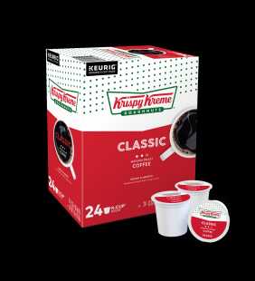 Krispy Kreme Classic K-Cup Coffee Pods, Medium Roast, 24 Count for Keurig Brewers