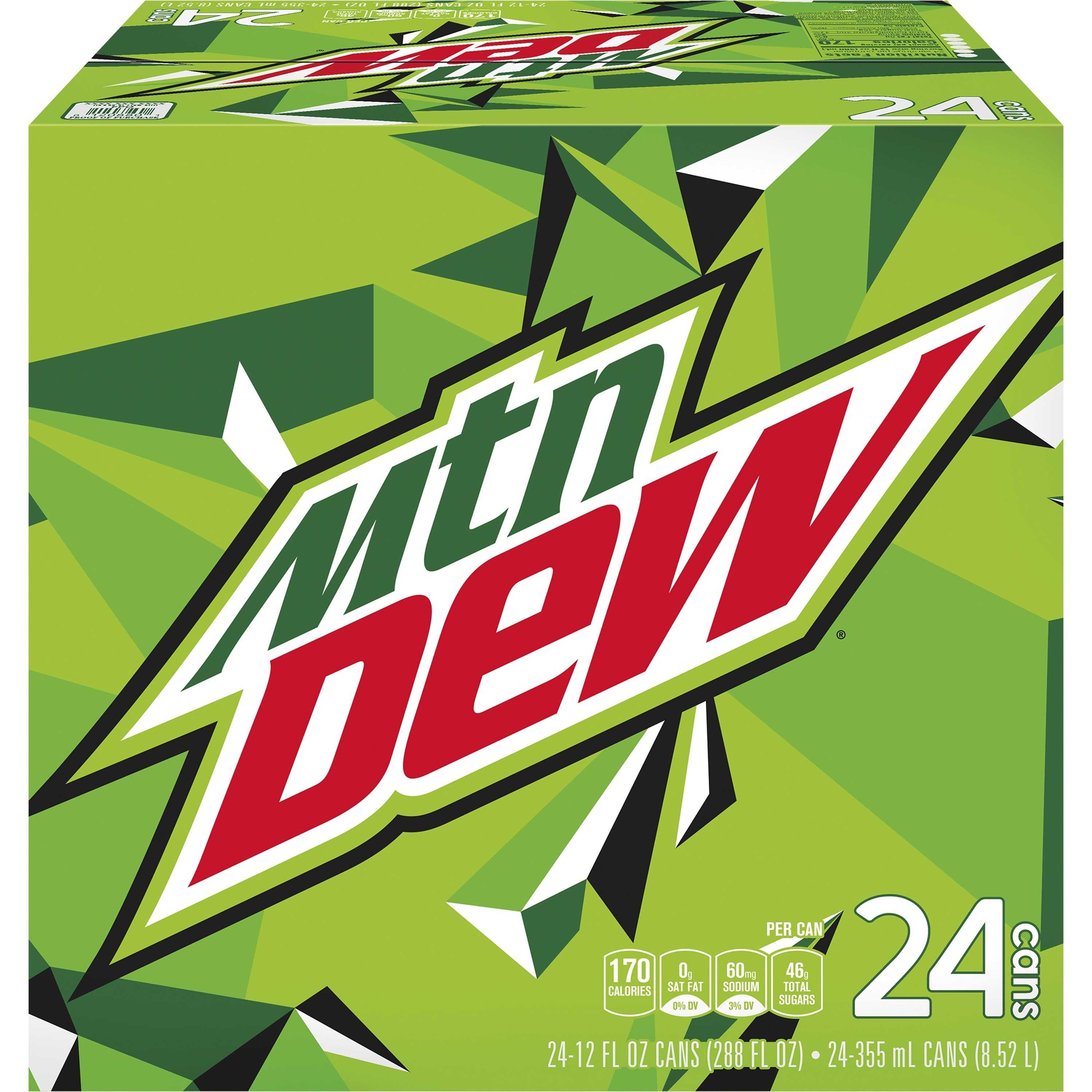 Mountain Dew, 12 oz Cans, 24 Count