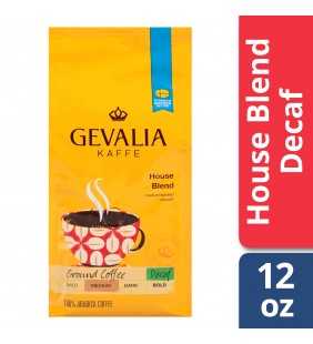 Gevalia House Blend Ground Decaf Coffee, Decaffeinated, 12 oz Bag