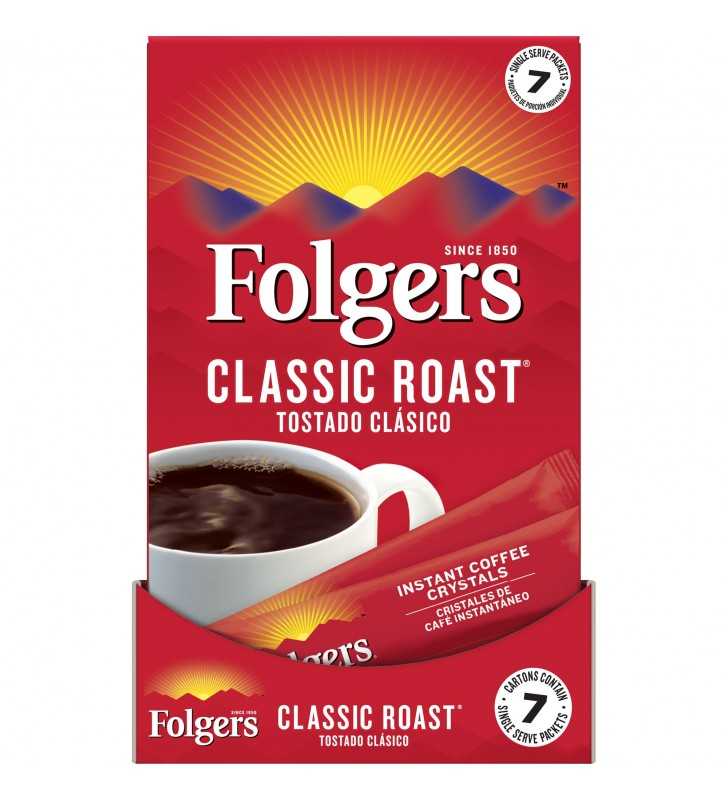 Folgers Classic Roast Instant Coffee, Single Serve Packets