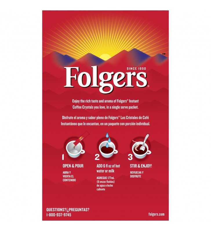 Folgers Classic Roast Instant Coffee Single Serve Packets