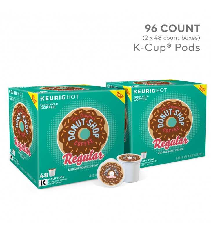The Original Donut Shop Regular K-Cup Coffee Pods, Medium Roast, 48 Count for Keurig Brewers