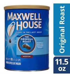 Maxwell House Original Roast Ground Coffee, Caffeinated, 11.5 oz Can