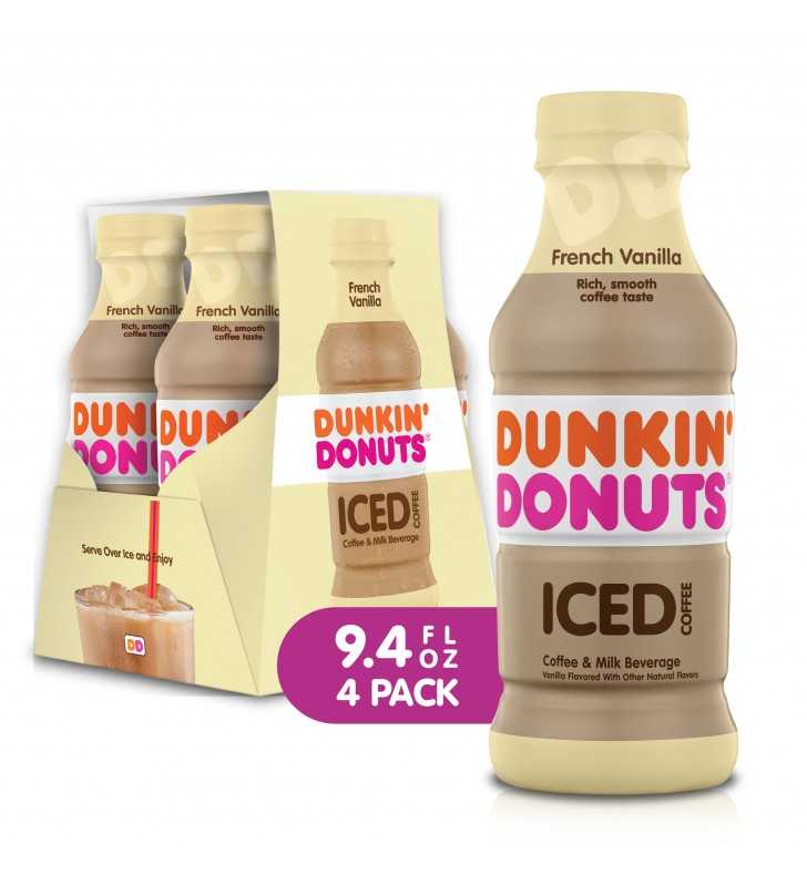 Dunkin Donuts French Vanilla Iced Coffee Bottles 9 4 Fl Oz 4 Pack